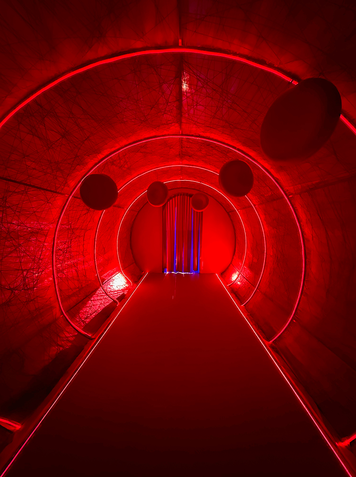 Túnel interativo da exposição